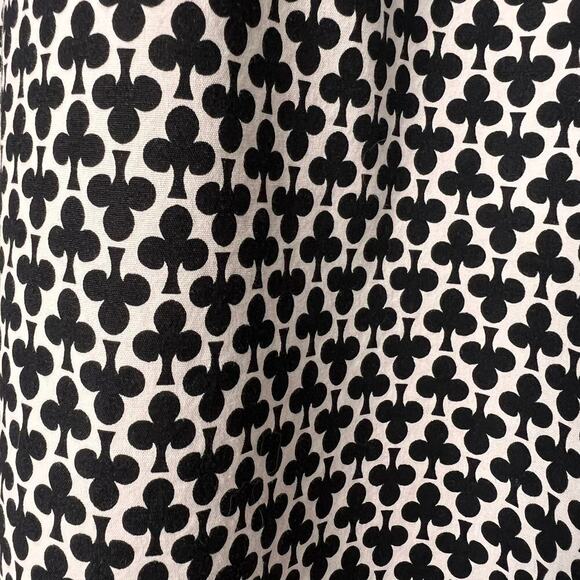 Talbots Shirt Womens SZ 18WP Black & White Clover Wrinkle Resistant Long Sleeve - Picture 5 of 15